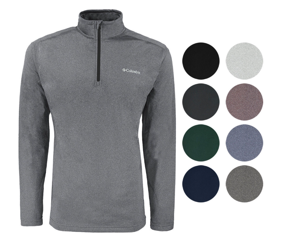 New Men's Columbia Tech Pine Ridge Half Zip Jacket Fleece Top Coat Mountain II